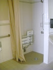 Room 5531 Spacious, convenient bathroom with walk-in shower
