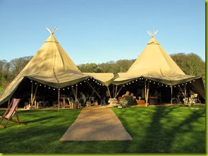 Magical camping wedding tent