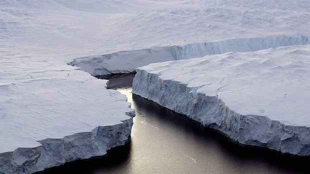 An iceberg breaks off the Knox Coast in Antarctica. Reuters