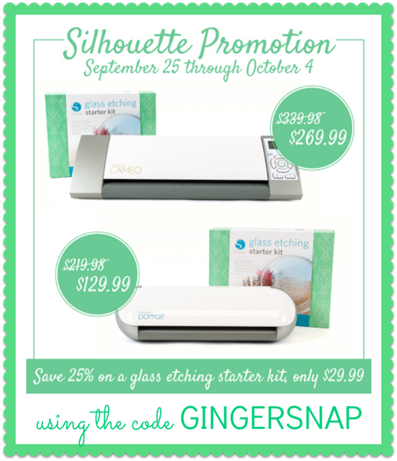 Silhouette glass etching promotion #gingersnapcrafts #silhouette #ad Silhouette glass etching promotion #gingersnapcrafts #silhouette #ad