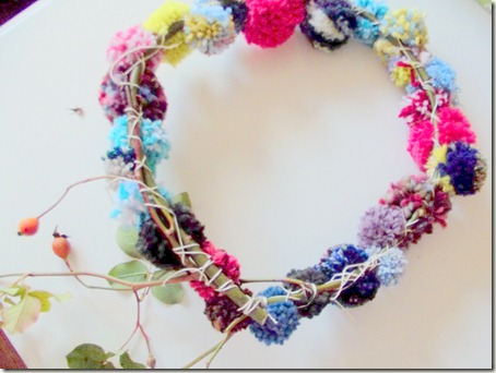 pompom wreath