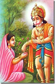 Hanuman meeting Sita