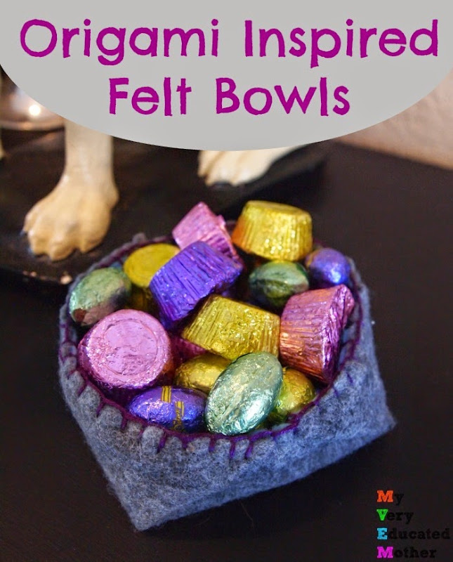 Origami Inspired Felt Bowls by @mvemother