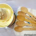 Enjoy plain frozen white yogurt with wooden spoons at The White Hat