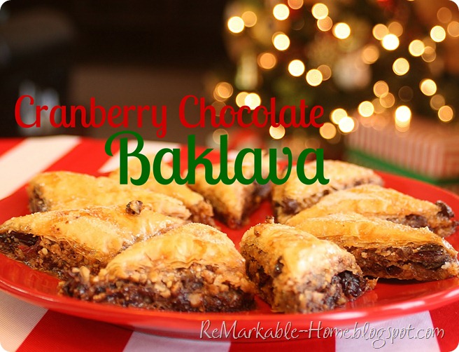 Easy Cranberry Chocolate Baklava Recipe!