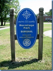 9925 Hermitage,Tennessee - Hermitage Park Sundial sign 9925 Hermitage,Tennessee - Hermitage Park Sundial sign