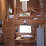 The communal room in the Yakushima Youth Hostel