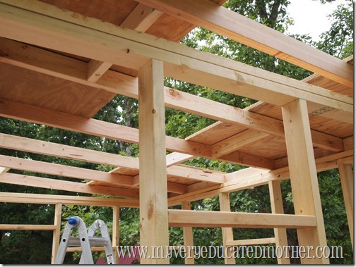 Our New Garden Shed almost there! www.myveryeducatedmother.com Garden Shed