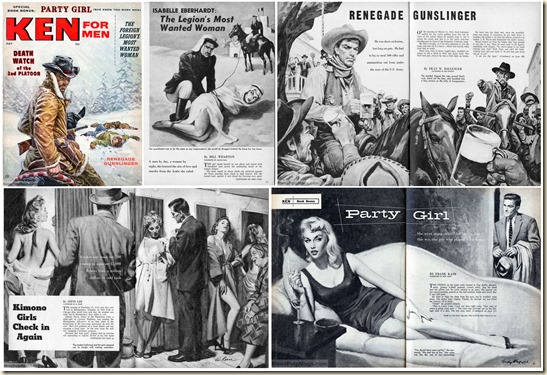 KEN FOR MEN, May 1957. Contents collage 2 KEN FOR MEN, May 1957. Contents collage 2