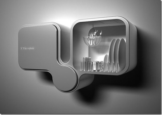 Bifoliate Wall-mounted double Dishwasher by Toma Brundzaite Electrolux Design Lab 2009 Bifoliate-Wall-mounted-double-Dishwasher-by-Toma-Brundzaite