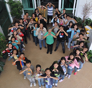 Day 3 - Student-Campers and Facilitators Form a Heart-shape