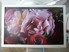 A detail of the bouquet on the computer screen.