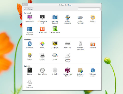 GNOME Control Center 3.6 su Ubuntu 12.10