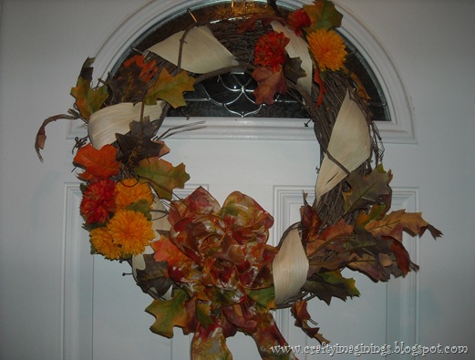 Fall wreath on front door 2012 Fall wreath on front door 2012