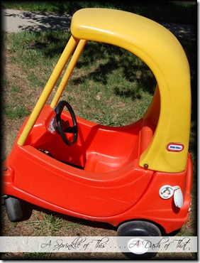 Cozy Coupe Before {A Sprinkle of This . . . . A Dash of That} Cozy Coupe Before {A Sprinkle of This . . . . A Dash of That}