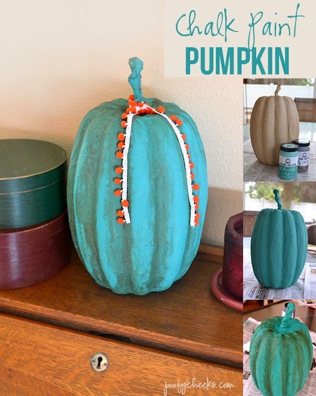 Chalk Paint Pumpkin - Easy Fall Craft and Decor
