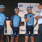 Remko Kramer from the Marco Polo Cycling Team presents the team at the presentation before the pro race in Neuss (Germany) (photo: Francis Cerny)