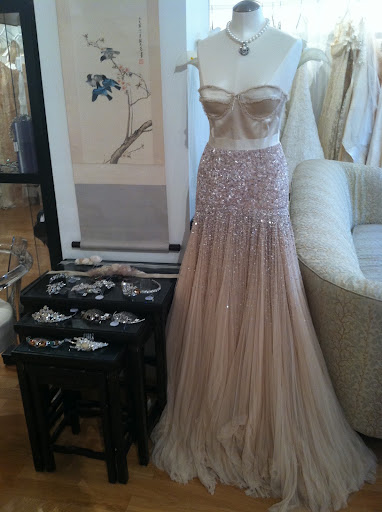 A major jawdropper: this stunning sequin embroidered silk tulle gown