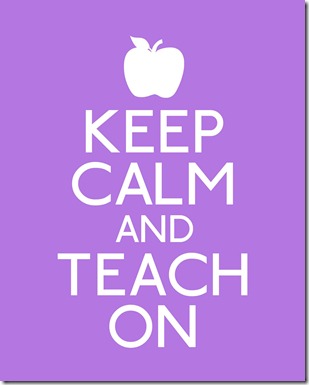 keep calm-teach on (purple)