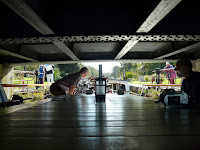 Steering under canal bridge
