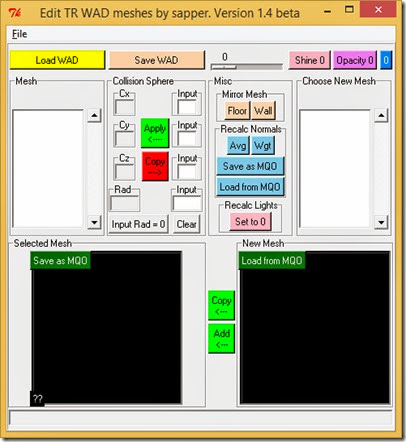 EditWad running EditWad running