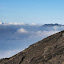Ijen Marapi emerges from the cloud on the descent from Raung crater rim