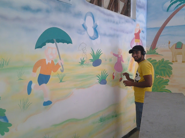 SCHOOL CLASSROOM CARTOON ART WORK / GOREGAON /JOGESHVARI/ VILEPARLE
