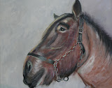 Belg, portret - 80 x 85 cm - acryl op paneel