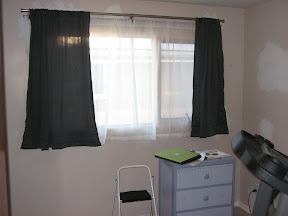 middle bedroom drapes.  Another one where the wall needed massive work.