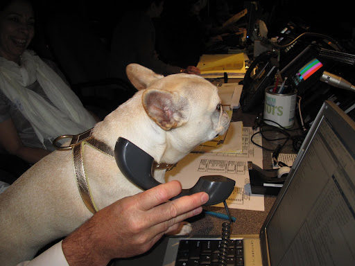 Oh, hi Martha - Yes, I know we're needed on set, but it's just so interesting in the control room.  See you in a flash.