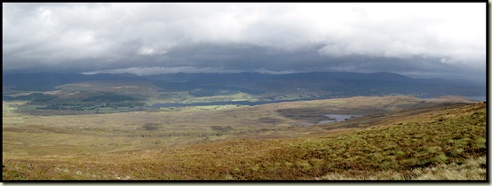 The view down to Loch Rannoch from near the summit of Leagag - 601 metres
