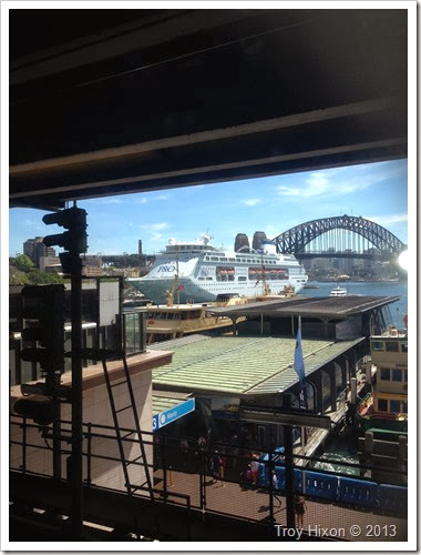 View from the Train at Circular Quay