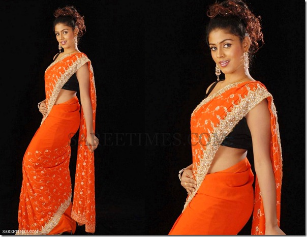 Iniya_Orange_Saree