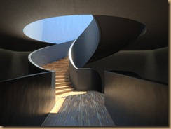 Modern spiral staircase