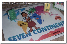 7 Continents Geography Board Game & Animal Player Pieces