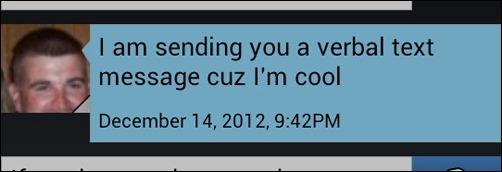 verbal text message verbal text message