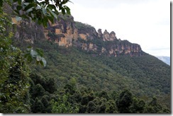 Views of the Three Sisters from boardwalk at Scenic World, Katoomba, Blue Mountains