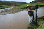 Preparing to cast, Valle Belen, Peru