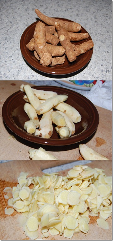 Mango ginger pickle process