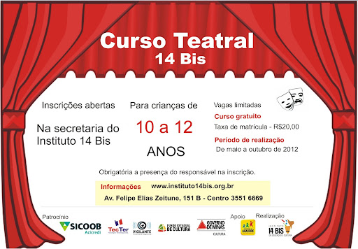 Inscrições para Curso Teatral Infantil podem ser feitas até sexta