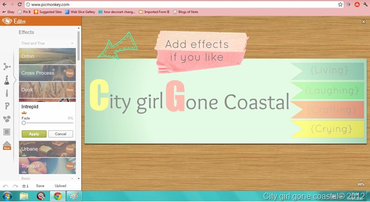 adding effects to blog header adding effects to blog header