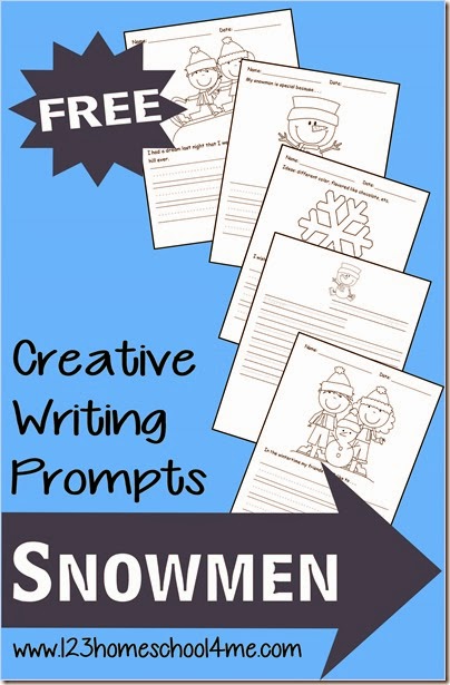 snowmen writing prompts FREE Snowmen writing prompts #writingprompts #homeschooling