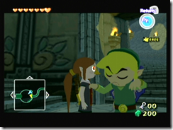 Link usando seus poderes psíquicos