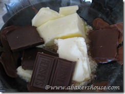 melt chocolate and butter