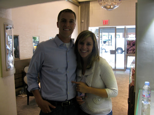 The happy couple in the beautiful Kwiat store.