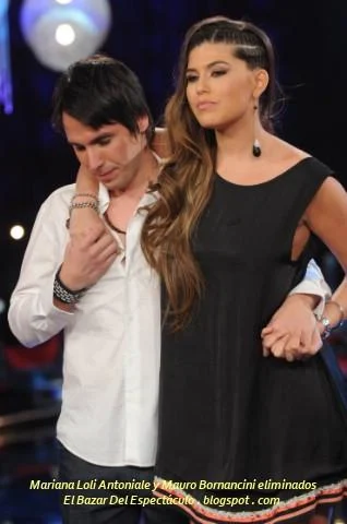Mariana Loli Antoniale y Mauro Bornancini eliminados.JPG