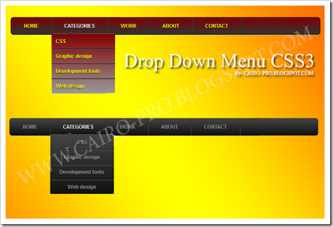 CSS3 Drop Down Menu CSS3 Drop Down Menu