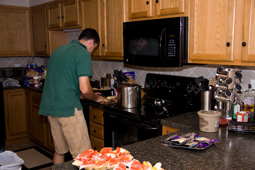 Gabe making more sandwiches