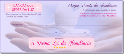 CHEQUE PRENDA DA ABUNDANCIA by LucySemFronteiras