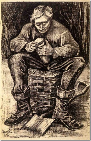 1882  Vincent Van Gogh   Workman resting  Lithograph  45x29 cm  Amsterdam, Van Gogh Museum